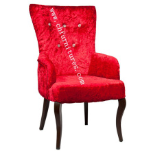 Crystal Button Dining Furniture Chair with Red Cloth (YC-F063)